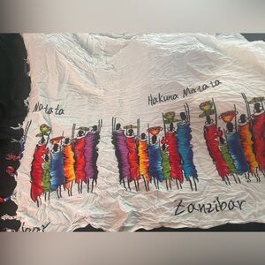 Sarong Wrap Tingatinga Painted Zanzibar Hakuna Matata (also a wall hanging)